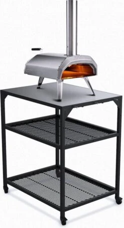 Ooni - Tafel - Medium - Pizza Tafel - 60x80x 90cm - RVS - Zwart -The Bastard Winkel 654x1200 1