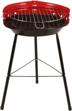 Houtskoolbarbecue Ø33 Cm | Verstelbare Grill BBQ | Halfopen | Zwart / Rood -The Bastard Winkel 778x1200
