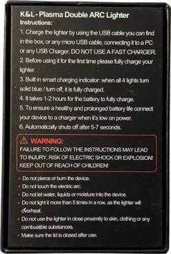 K&L Elektrische Plasma Aansteker - Vuurwerk - USB Oplaadbaar - Storm Bestendig 8 K&L Elektrische Plasma Aansteker - Vuurwerk - USB Oplaadbaar - Storm Bestendig -The Bastard Winkel 808x1200 5