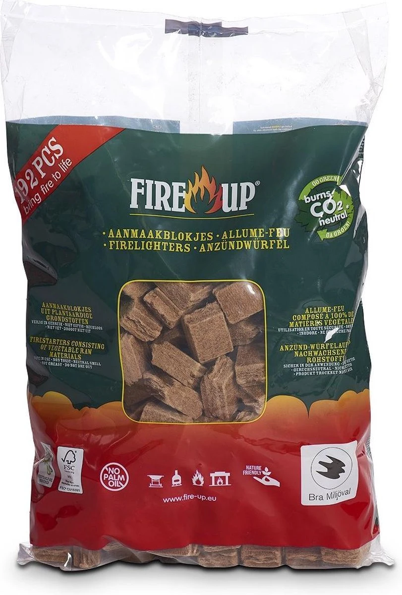 Fire-Up Aanmaakblokjes Zak A 192 Stuks 5 Fire-Up Aanmaakblokjes Zak A 192 Stuks - Afbeelding 3