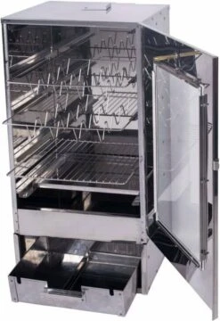 2-L Home & Garden XL Rookoven - RVS - 80x40x28 Cm - 3 Etages -The Bastard Winkel 824x1200