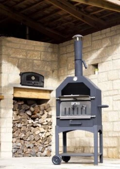 Merkloos MaxxGarden Pizza Oven - Smoker Barbecue Houtskool 45 X 65 X 158cm -The Bastard Winkel 856x1200