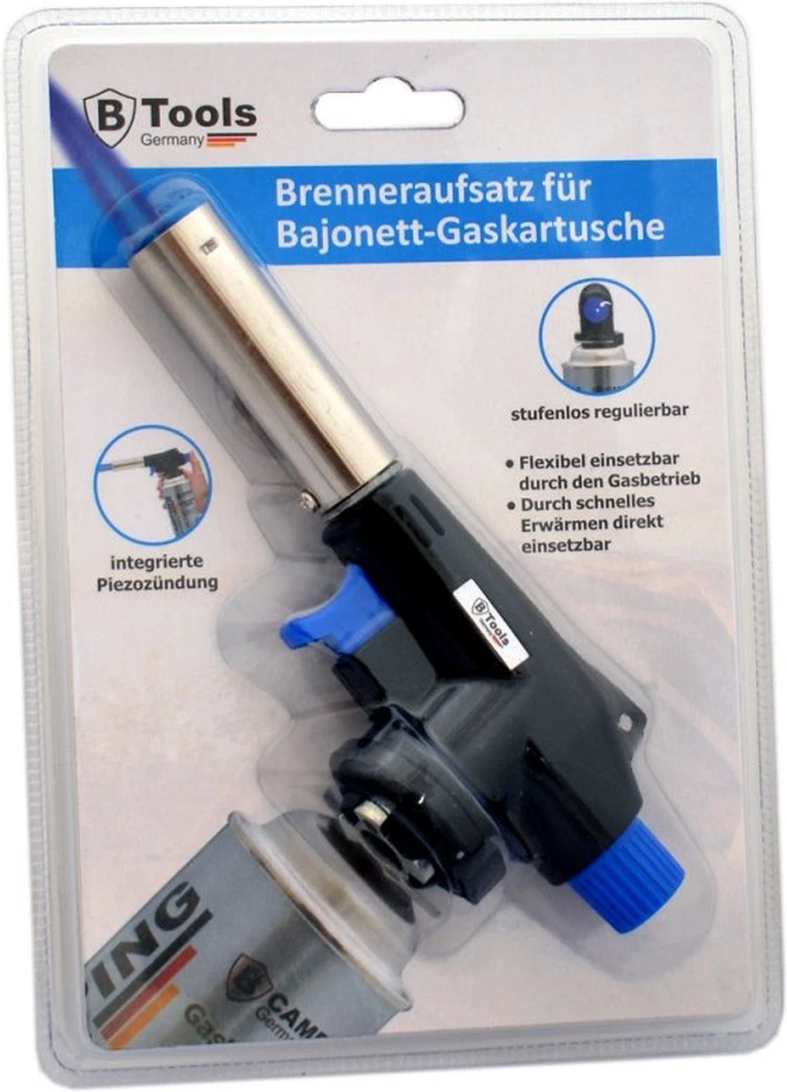 Gasbrander Opzetstuk Voor Butaangas In Gasbus Met Bajonetaansluiting - Exclusief Gaspatroon - Universeel - BBQ Aansteker 3 Gasbrander Opzetstuk Voor Butaangas In Gasbus Met Bajonetaansluiting - Exclusief Gaspatroon - Universeel - BBQ Aansteker