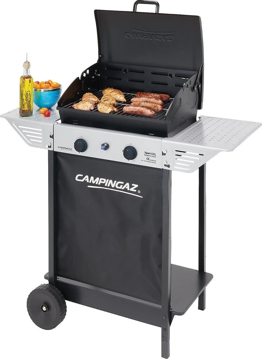 Campingaz Xpert 100 L Gasbarbecue - BBQ - 2-Branders - Grijs/zwart 4 Campingaz Xpert 100 L Gasbarbecue - BBQ - 2-Branders - Grijs/zwart - Afbeelding 2