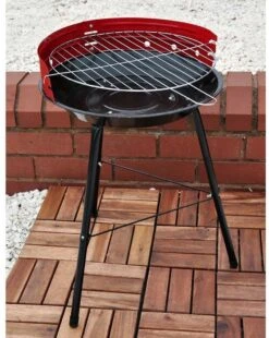 Houtskoolbarbecue Ø33 Cm | Verstelbare Grill BBQ | Halfopen | Zwart / Rood -The Bastard Winkel 957x1200